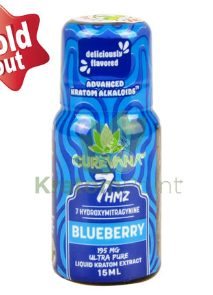 Curevana 7Hmz Kratom Extract Shots Blueberry 15Ml