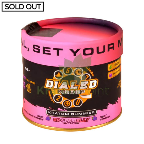 Dialed Moods Grape Jelly Kratom Gummies 15mg 30 count