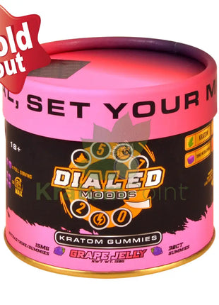 Dialed Moods Grape Jelly Kratom Gummies 15mg 30 count