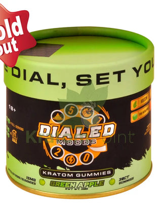 Dialed Moods Green Apple Kratom Gummies 15mg 30 count