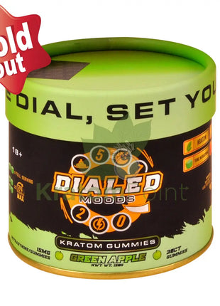 Dialed Moods Green Apple Kratom Gummies 15mg 30 count
