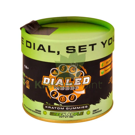 Dialed Moods Green Apple Kratom Gummies 15mg 30 count