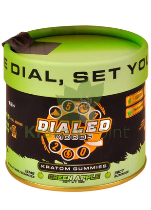 Dialed Moods Green Apple Kratom Gummies 15mg 30 count