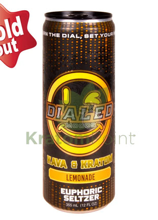 Dialed Moods Kava & Kratom Euphoric Seltzer Lemonade 12fl oz Kava & Kratom