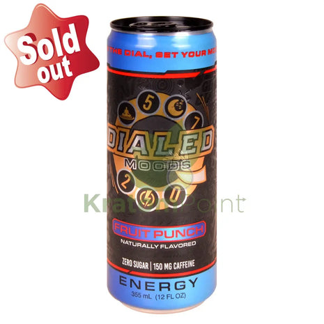 Dialed Moods Kratom Energy Drink Fruit Punch 12FL oz Energy