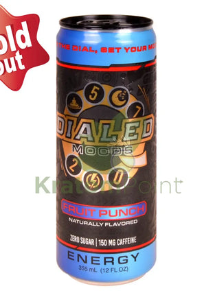 Dialed Moods Kratom Energy Drink Fruit Punch 12FL oz Energy