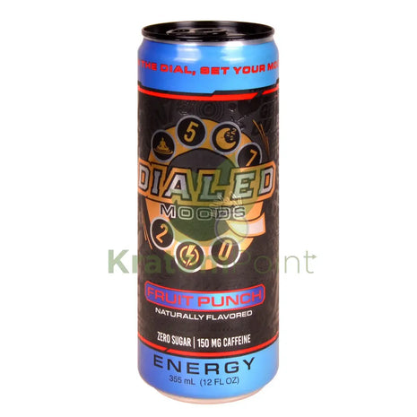 Dialed Moods Kratom Energy Drink Fruit Punch 12FL oz Energy