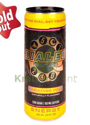 Dialed Moods Kratom Energy Drink Paradise Pina 12FL oz Energy