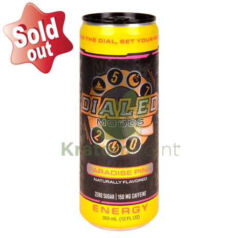 Dialed Moods Kratom Energy Drink Paradise Pina 12FL oz Energy