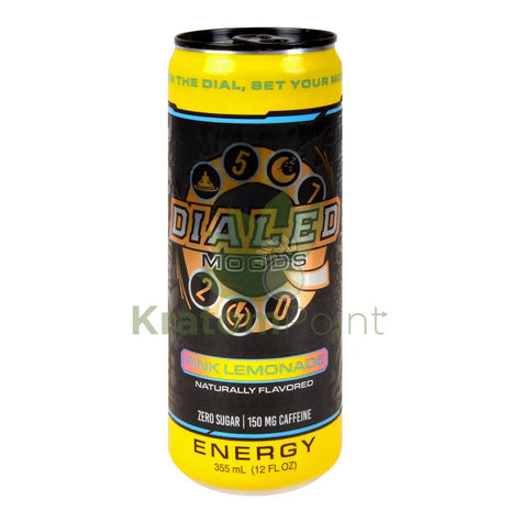 Dialed Moods Kratom Energy Drink Pink Lemonade 12FL oz Energy