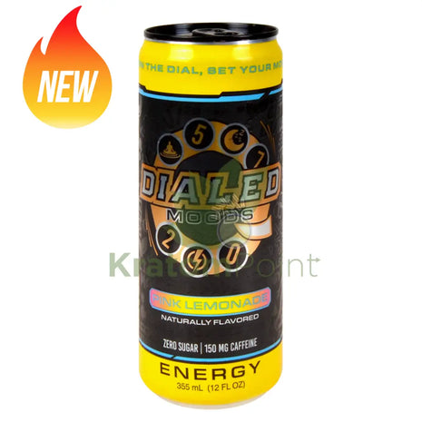 Dialed Moods Kratom Energy Drink Pink Lemonade 12FL oz Energy