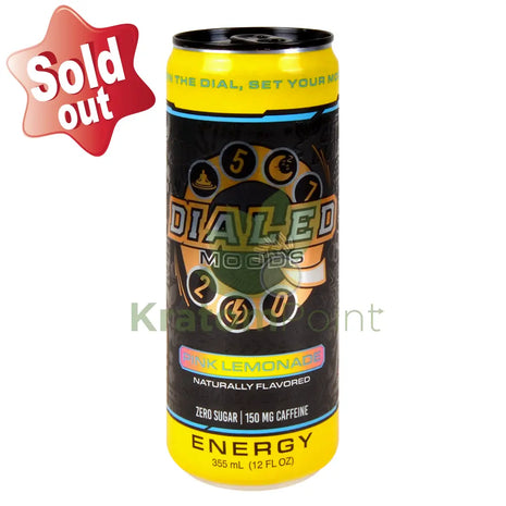 Dialed Moods Kratom Energy Drink Pink Lemonade 12FL oz Energy
