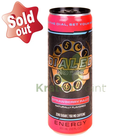 Dialed Moods Kratom Energy Drink Strawberry Razz 12FL oz Energy