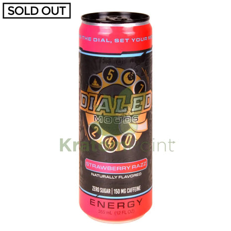 Dialed Moods Kratom Energy Drink Strawberry Razz 12FL oz Energy