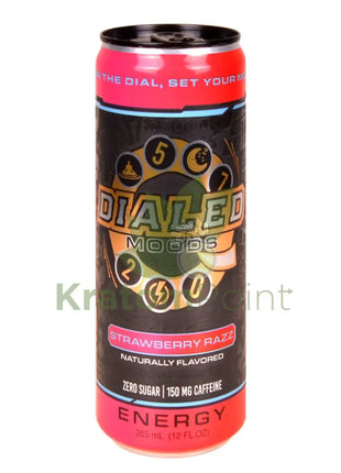 Dialed Moods Kratom Energy Drink Strawberry Razz 12FL oz Energy