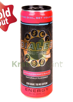 Dialed Moods Kratom Energy Drink Strawberry Razz 12FL oz Energy