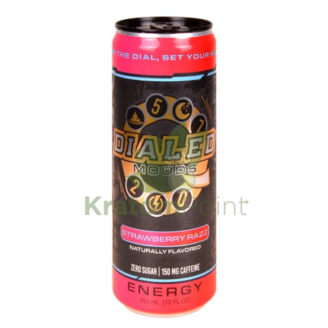 Dialed Moods Kratom Energy Drink Strawberry Razz 12FL oz Energy