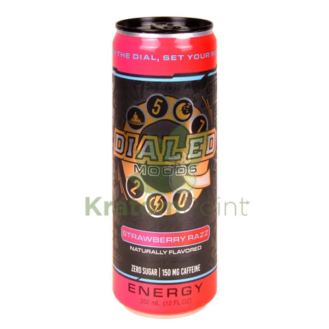 Dialed Moods Kratom Energy Drink Strawberry Razz 12FL oz Energy