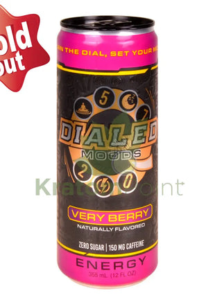 Dialed Moods Kratom Energy Drink Very Berry 12FL oz Energy