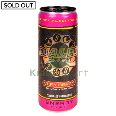 Dialed Moods Kratom Energy Drink Very Berry 12FL oz Energy