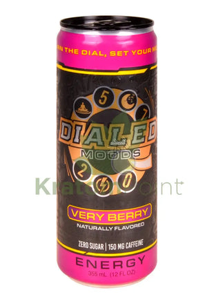 Dialed Moods Kratom Energy Drink Very Berry 12FL oz Energy
