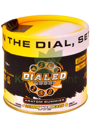 Dialed Moods Lemon Warheads Kratom Gummies 15mg 30 count