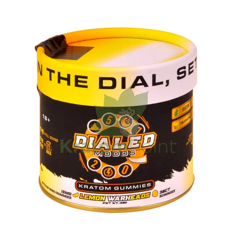 Dialed Moods Lemon Warheads Kratom Gummies 15mg 30 count