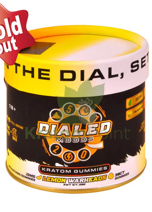Dialed Moods Lemon Warheads Kratom Gummies 15mg 30 count