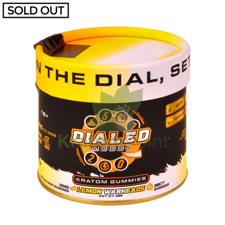 Dialed Moods Lemon Warheads Kratom Gummies 15mg 30 count