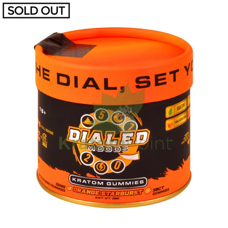 Dialed Moods Orange Starburst Kratom Gummies 15mg 30 count