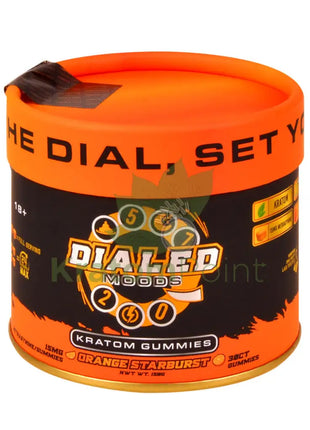 Dialed Moods Orange Starburst Kratom Gummies 15mg 30 count