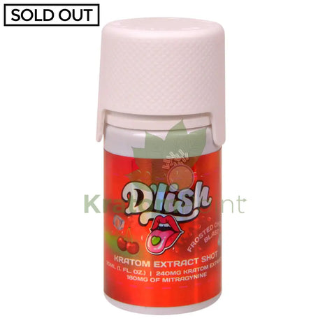 D’lish Frosted Cherry Blast Kratom Extract Shot 30ml bottle