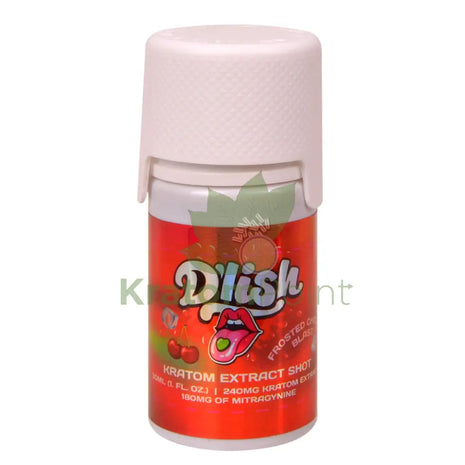D’lish Frosted Cherry Blast Kratom Extract Shot 30ml bottle