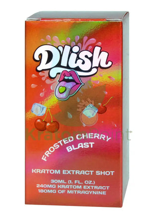 D’lish Frosted Cherry Blast Kratom Extract Shot 30ml bottle