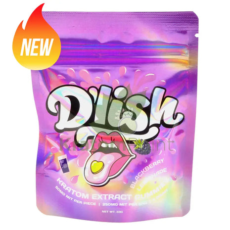 D’lish Kratom Extract Gummies 250mg MIT Blackberry Lemonade 5 count