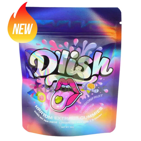 D’lish Kratom Extract Gummies 250mg MIT Passionfruit Guava 5 count