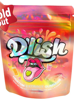 D’lish Kratom Extract Gummies 250mg MIT Pink Lemonade 5 count