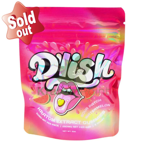 D’lish Kratom Extract Gummies 250mg MIT Sour Patch Watermelon 5 count