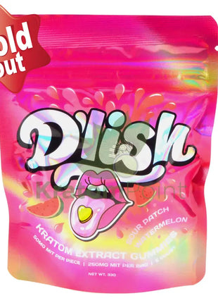 D’lish Kratom Extract Gummies 250mg MIT Sour Patch Watermelon 5 count