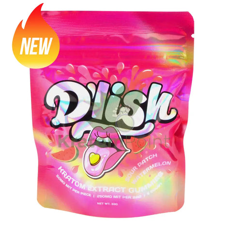 D’lish Kratom Extract Gummies 250mg MIT Sour Patch Watermelon 5 count
