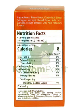 D’lish Mango Punch Kratom Extract Shot 30ml bottle