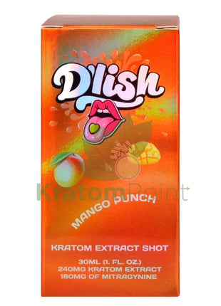 D’lish Mango Punch Kratom Extract Shot 30ml bottle