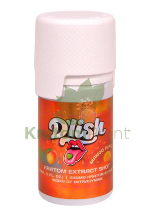 D’lish Mango Punch Kratom Extract Shot 30ml bottle