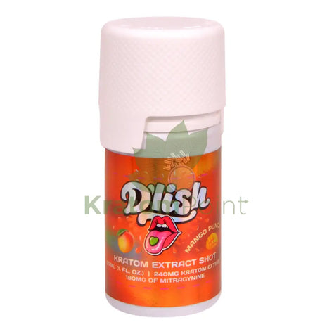 D’lish Mango Punch Kratom Extract Shot 30ml bottle