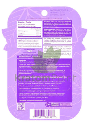 Dozo Perks 7-OH MAXIMUM STRENGTH 100mg Omnia Blend Grape Tablets 4ct Hydroxy