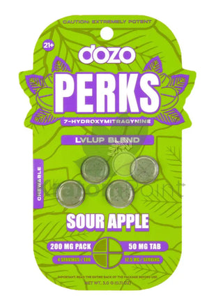 Dozo Perks 7-OH MAXIMUM STRENGTH LVLUP Blend Sour Apple Tablets 4ct Hydroxy