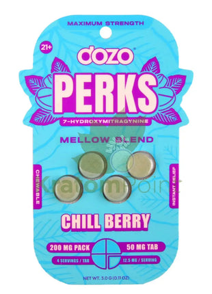 Dozo Perks 7-OH MAXIMUM STRENGTH Mellow Blend Chill Berry Tablets 4ct Hydroxy