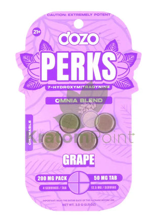 Dozo Perks 7-OH MAXIMUM STRENGTH Omnia Blend Grape Tablets 4ct Hydroxy