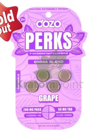 Dozo Perks 7-OH MAXIMUM STRENGTH Omnia Blend Grape Tablets 4ct Hydroxy