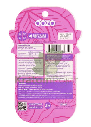 Dozo Perks 7-OH MAXIMUM STRENGTH Euphoria Blend Strawberry Banana Tablets 4ct Hydroxy